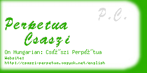 perpetua csaszi business card